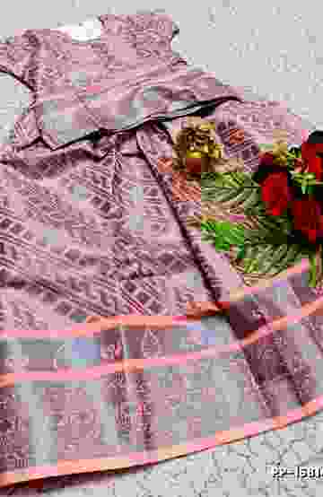 TRADITIONAL KIDS PATTU PAVADAI SET FUNCTION AND FESTIVAL WEAR - LIGHT PINK (1)