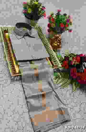 BANARASI POCHAMPALLY ALL OVER BODY SILVAR ZARI BUTTA DESIGN   FUNCTION WEAR SOFT SILK SAREES - BLUE SHADE
