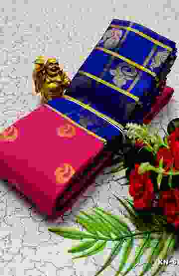 KORVAI KOTANJI TRENDY & FANCY BHUTTA AND 2/100  SILK COTTON SAREES FUNCTION WEAR - PINK