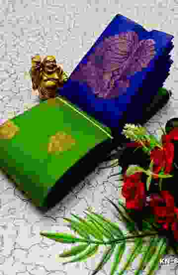 KORVAI KOTANJI TRENDY & FANCY BHUTTA AND 2/100  SILK COTTON SAREES FUNCTION WEAR - GREEN COLOUR (1)