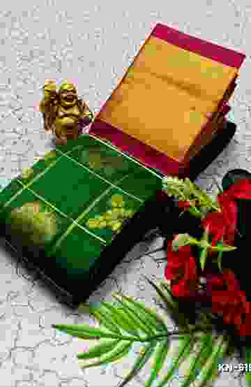 KORVAI KOTANJI TRENDY & FANCY BHUTTA AND 2/100  SILK COTTON SAREES FUNCTION WEAR - DARK GREEN (2)
