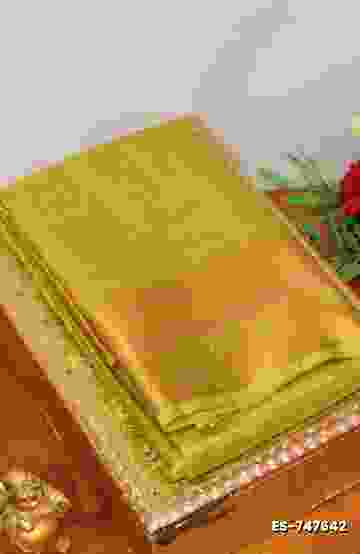 BRIDAL SILK GOLD SILVAR AND COPPER ZARI WEAVE AND WEDDING ART SILK SAREES - LIGHT PEACH (3)