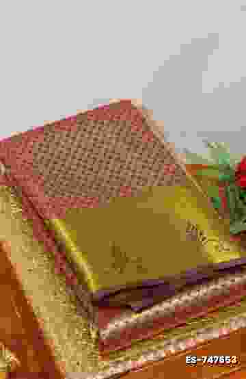 BRIDAL SILK GOLD SILVAR AND COPPER ZARI WEAVE AND WEDDING ART SILK SAREES - BROWN (1)