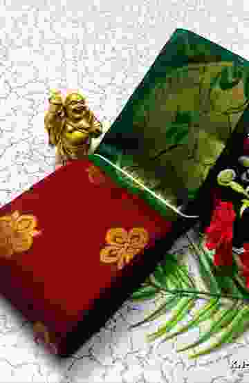 KORVAI KOTANJI TRENDY & FANCY BHUTTA AND 2/100 SILK COTTON SAREES FUNCTION WEAR - MERUN