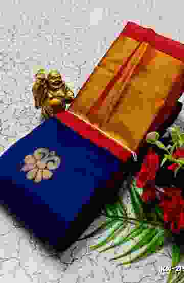 KORVAI KOTANJI TRENDY & FANCY BHUTTA AND 2/100 SILK COTTON SAREES FUNCTION WEAR - R BLUE