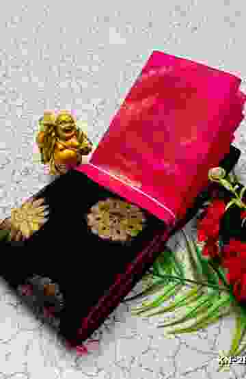 KORVAI KOTANJI TRENDY & FANCY BHUTTA AND 2/100 SILK COTTON SAREES FUNCTION WEAR - BLACK