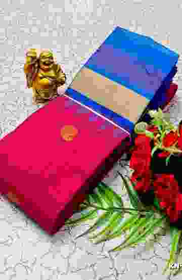 KORVAI KOTANJI TRENDY & FANCY BHUTTA AND 2/100 SILK COTTON SAREES FUNCTION WEAR - DARK PINK (1)