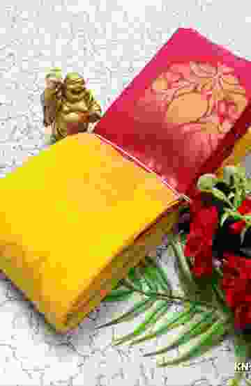 KORVAI KOTANJI TRENDY & FANCY BHUTTA AND 2/100 SILK COTTON SAREES FUNCTION WEAR - YELLOW (1)