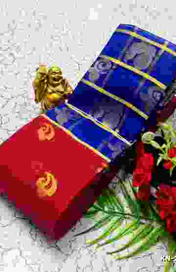 KORVAI KOTANJI TRENDY & FANCY BHUTTA AND 2/100 SILK COTTON SAREES FUNCTION WEAR - TOMATO COLOUR (7)