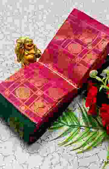 KORVAI KOTANJI TRENDY & FANCY BHUTTA AND 2/100 SILK COTTON SAREES FUNCTION WEAR - GREEN COLOUR (2)