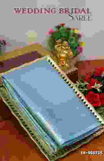 BRIDAL SILK GOLD SILVAR AND COPPER ZARI WEAVE AND WEDDING ART SILK SAREES - DARK SKY BLUE (1)