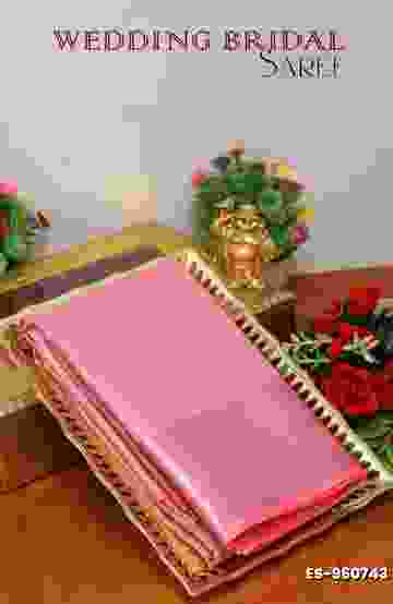 BRIDAL SILK GOLD SILVAR AND COPPER ZARI WEAVE AND WEDDING ART SILK SAREES - LIGHT PINK (8)