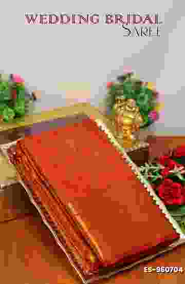 BRIDAL SILK GOLD SILVAR AND COPPER ZARI WEAVE AND WEDDING ART SILK SAREES - RED (2)