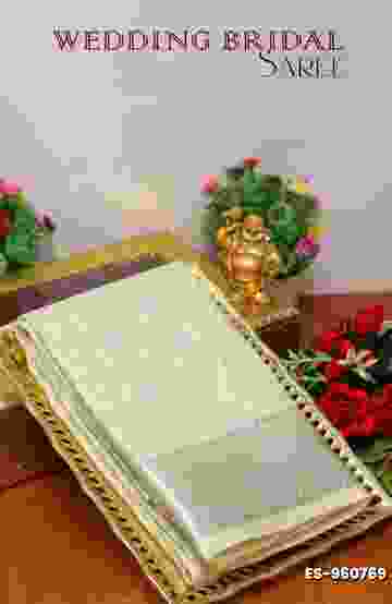 BRIDAL SILK GOLD SILVAR AND COPPER ZARI WEAVE AND WEDDING ART SILK SAREES - BEIGE COLOUR (7)