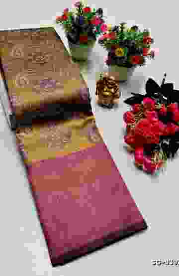 FESTIVAL AND FUNCTION WEAR TRADITIONAL KIDS PATTU PAVADAI STONE WORK DESIGN - CORAL COLOUR (4)
