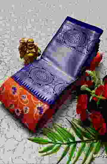 KORVAI KOTANJI TRENDY & FANCY BHUTTA AND 2/100  SILK COTTON SAREES FUNCTION WEAR - RED (4)