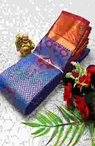 FANCY PLAIN  SOFT SILK SAREES - PURPLE COLOUR (2)