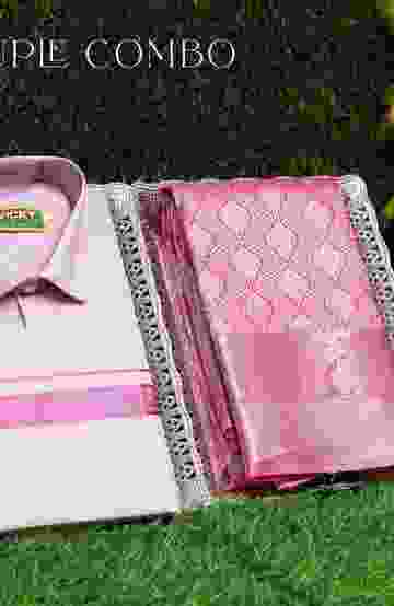 BRIDAL SILK GOLD SILVAR AND COPPER ZARI WEAVE AND WEDDING ART SILK SAREES - PINK (3)