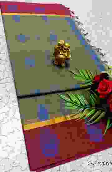 ELITE BRIDAL PICK &PICK SILK SAREES AND WEDDING ART SILK SAREES - BRINJAL COLOUR