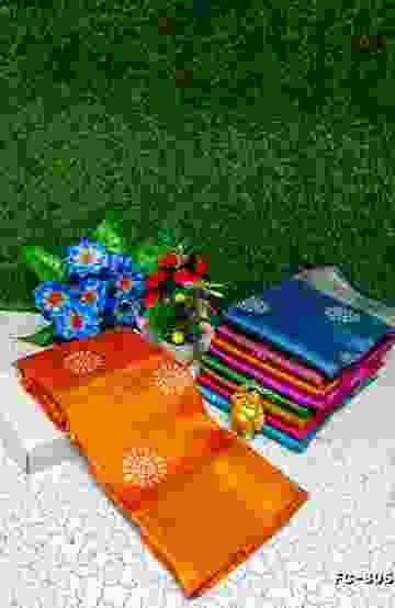 Fancy Print  Office Wear Cotton Sarees All Over Body Circle Poo Design Premium Look lightweight Comfortable Wear - VENTHAYA COLOUR
