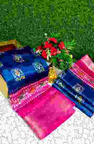 ELITE BRIDAL PICK &PICK SILK SAREES AND WEDDING ART SILK SAREES - ORANGE N (1)