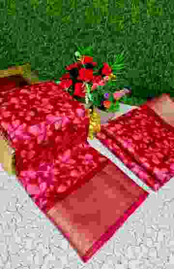COUPLE COMBO MATCHING AND MATCHING TRADITIONAL SET MATCHING COMBO FOR FESTIVAL SEASONS - RED (2)