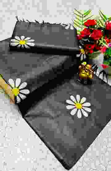 DIGITAL PRINTING KALIYANI LINEN COTTON SAREES - AS COLOR