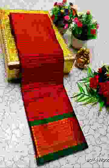 Beauty checked soft silk rich look design soft material function and party wear - MERUN