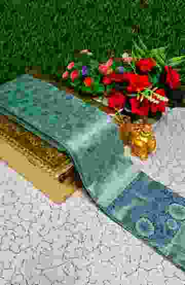 FANCY PLAIN COTTON SOFT SILK SAREES - CREAM (2)