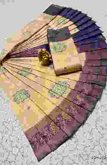 Dailywear cotton sarees all over body flower designpattern design premium look lightweight comfortable wear - NORMAL  BLUE