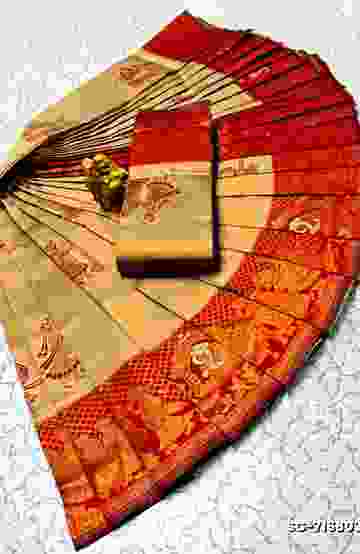 Elegant Tissue Dhoti Shirt & Saree Couple Combo coordinated look for special occasions - LIGHT SANDLE (9)