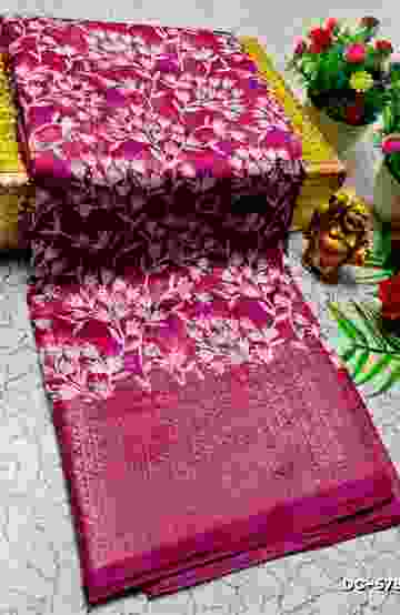 Dailywear cotton sarees all over body flower designpattern design premium look lightweight comfortable wear - VADAMALLI