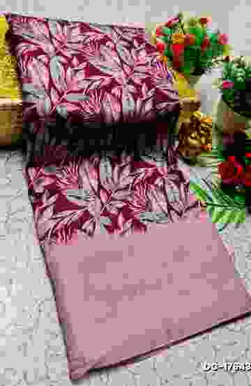 Dailywear cotton sarees all over body leaf designpattern design premium look lightweight comfortable wear - VADAMALLI