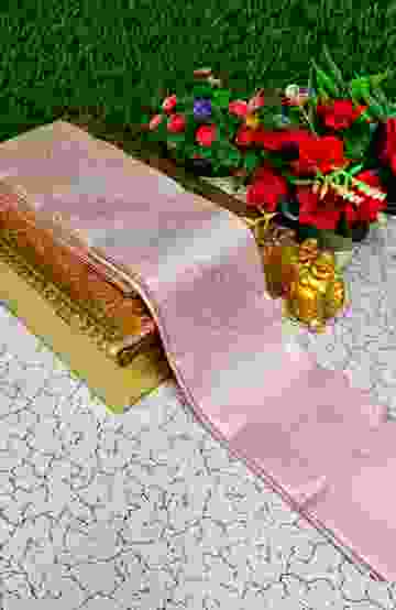 Trending Kerala Onam Special Kasavu Saree Full Work Embossed Digital Printing Cotton Saree Collections - BEIGE COLOUR (1)