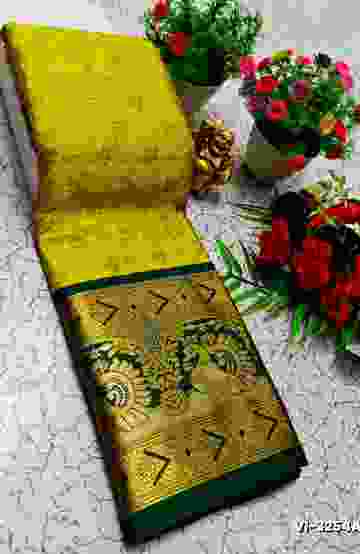 TRENDY WEAR PATTU PAVADAI - GREEN