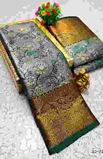 ELITE BRIDAL PICK &PICK SILK SAREES AND WEDDING ART SILK SAREES - METALLIC GOLD