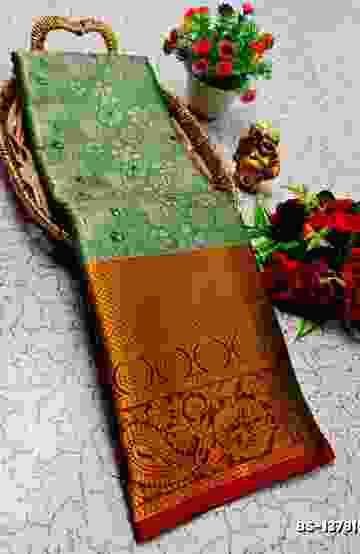 ELITE BRIDAL PICK &PICK SILK SAREES AND WEDDING ART SILK SAREES - EMERALD COLOUR (6)