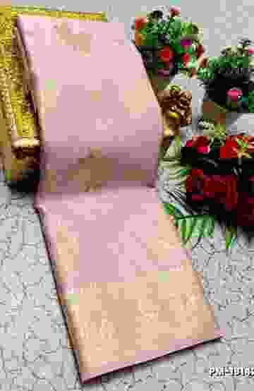 Bridal Premium Soft silk gold zari weave and wedding art silk and Premium Soft Silk sarees - BABY PINK (1)