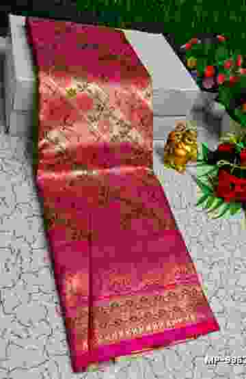ELITE BRIDAL PICK &PICK SILK SAREES AND WEDDING ART SILK SAREES - LIGHT PEACH