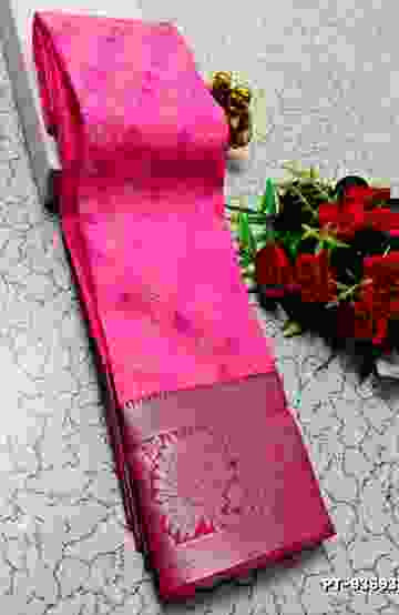 Soft silk fancy best quality poontamil soft silk sarees - DARK PINK (1)