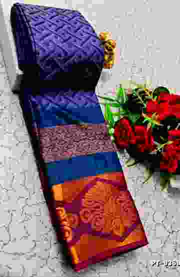 Soft silk fancy best quality poontamil soft silk sarees - NORMAL  BLUE (2)