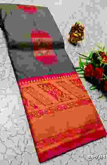 Soft silk fancy best quality poontamil soft silk sarees - DARK PINK (1)