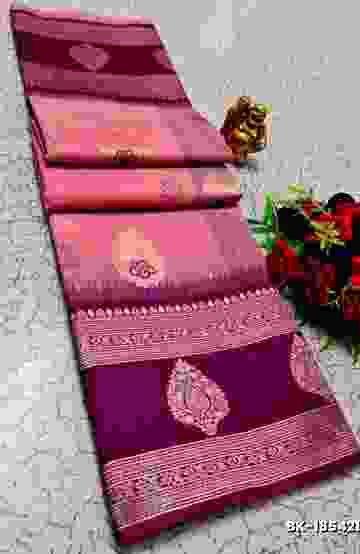 BRIDAL SILK GOLD SILVAR AND COPPER ZARI WEAVE AND WEDDING ART SILK SAREES - TUQUOISE (1)