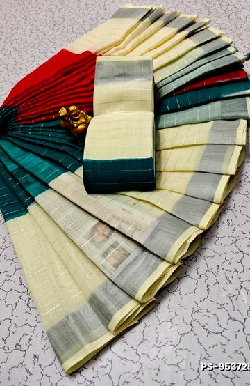 Dailywear cotton sarees premium look lightweight comfortable wear - CORAL COLOUR (1)