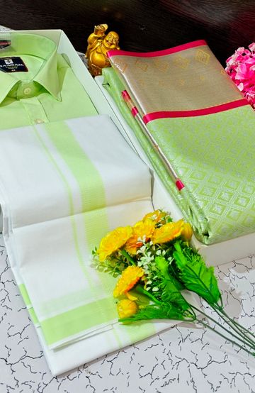 COUPLE COMBO MATCHING AND MATCHING TRADITIONAL SET - PARET GREEN