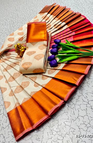 ELITE BRIDAL PICK &PICK SILK SAREES AND WEDDING ART SILK SAREES - WHITE