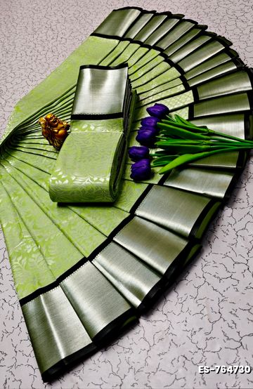 ELITE BRIDAL PICK &PICK SILK SAREES AND WEDDING ART SILK SAREES - PESTA GREEN