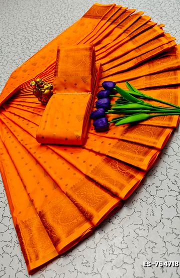 ELITE BRIDAL PICK &PICK SILK SAREES AND WEDDING ART SILK SAREES - PEACH