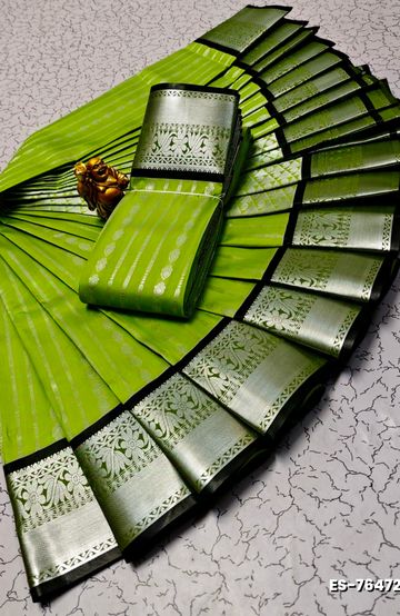 ELITE BRIDAL PICK &PICK SILK SAREES AND WEDDING ART SILK SAREES - MEHENDHI GREEN