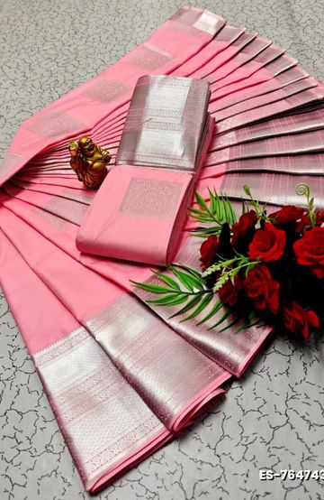 ELITE BRIDAL PICK &PICK SILK SAREES AND WEDDING ART SILK SAREES - LIGHT PINK